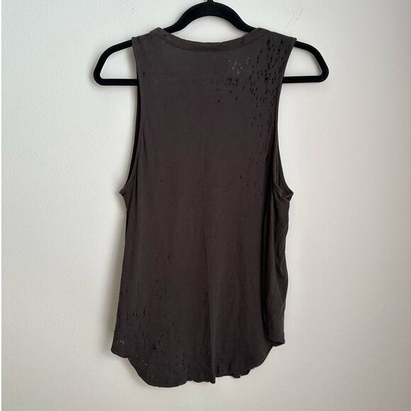 Chaser Distressed ACDC Gray Tank Top Size Large - Picture 4 of 7